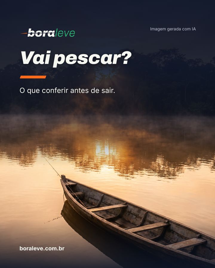 Capa do guia Pesca esportiva: o que conferir antes de sair. Imagem gerada com IA.