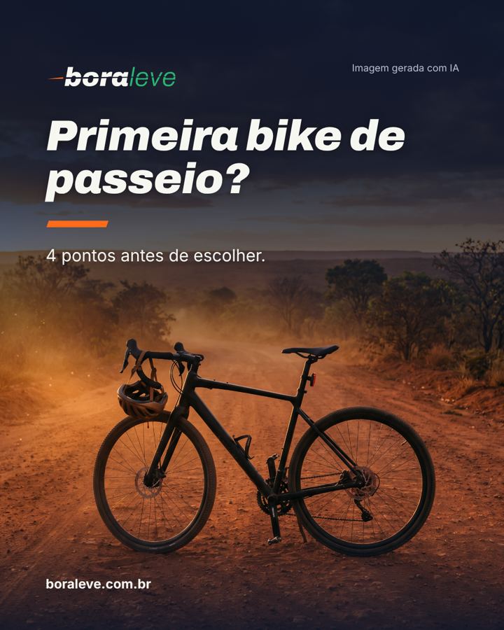 Capa do guia Primeira bike de passeio: 4 pontos antes de escolher. Imagem gerada com IA.