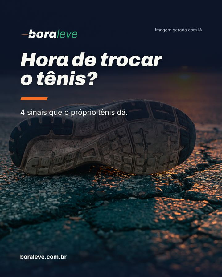 Capa do guia Quando trocar o tênis de corrida: 4 sinais de desgaste. Imagem gerada com IA.